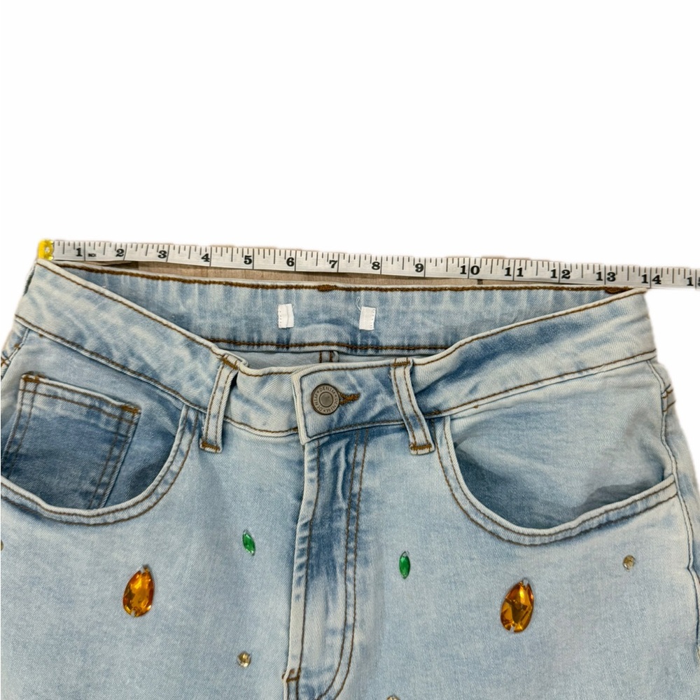 Embellished Light Blue Jeans - Picture 5 of 7